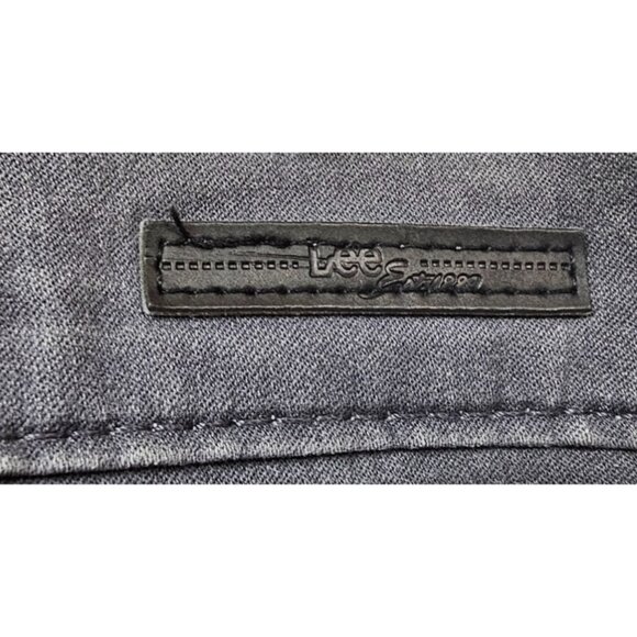 Lee Womens 14P Gray Smoke Easy Fit Stretch Mid Rise Straight Ankle Jeans 34x28 - Picture 13 of 15